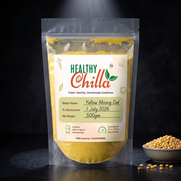 Healthy Chilla Yellow Moong Dal batter premix